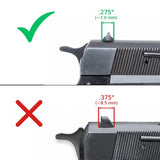 Browning Hi-Power Vigilante justerbart baksikte | hvite prikker - Ubitzu