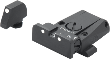 Glock [G17 G19 G26 & other] justerbare sikter | hvite prikker - Ubitzu