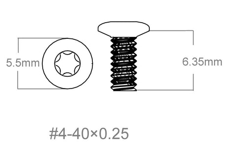 Sett med skruer 3 stk | 4-40x0.250’’ [T10] - Ubitzu