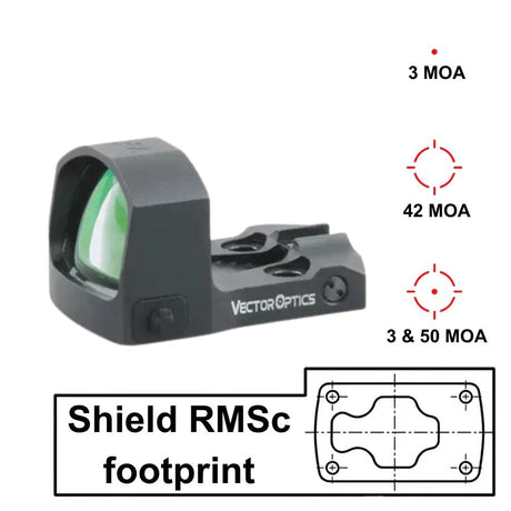 Vector Optics Frenzy-S 1x17x24 MOS Multi Reticle rødpunktsikte - Ubitzu